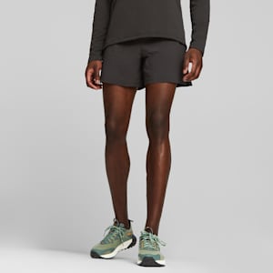 Shorts livianos SEASONS de hombre para correr, tejidos, 5", PUMA Black, extragrande